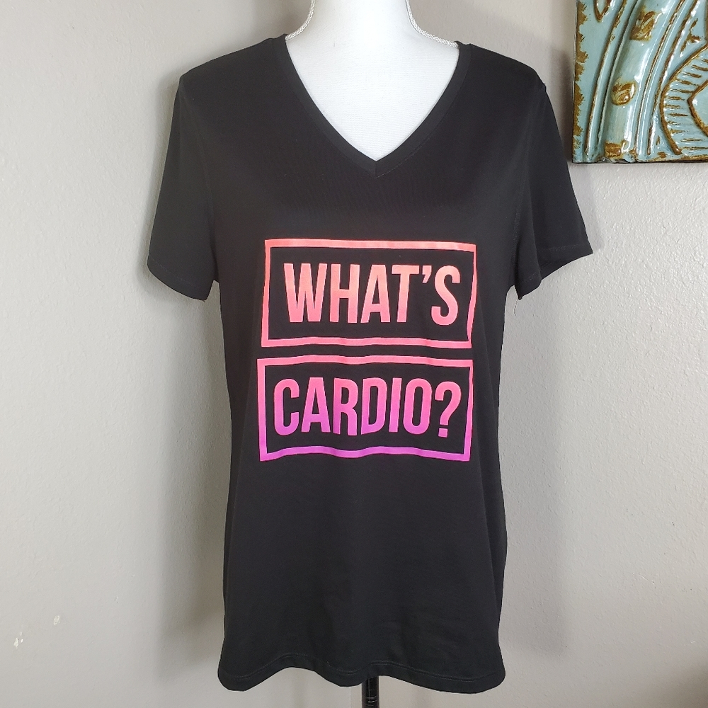 Athletic Works "what's cardio?" V- Neck - Picture 1 of 5